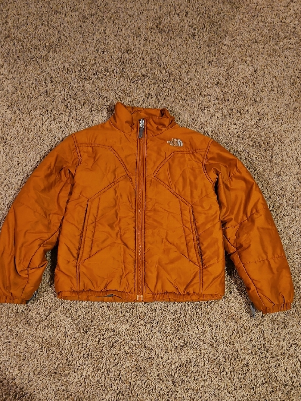 The North Face Kids Orange insulated jacket-Size Small